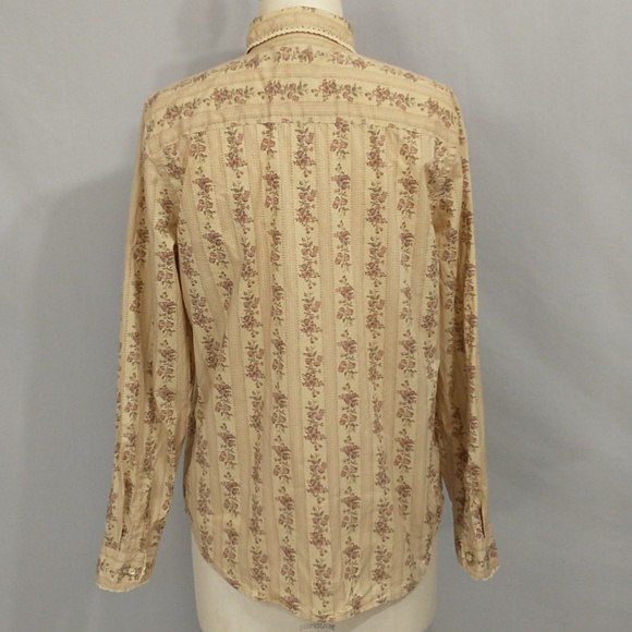 Country Charm Floral Shirt Ralph Lauren Vintage 90s Button Down Feminine Cotton - Picture 4 of 12